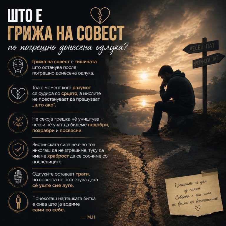 „Што е грижа на совест по погрешна донесена одлука“